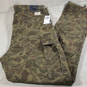 POLO RALPH LAUREN Explorer Voyager CANVAS CARGO CAMO PANTS SIZE 36xL36 NWT